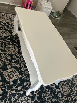Small white coffee table