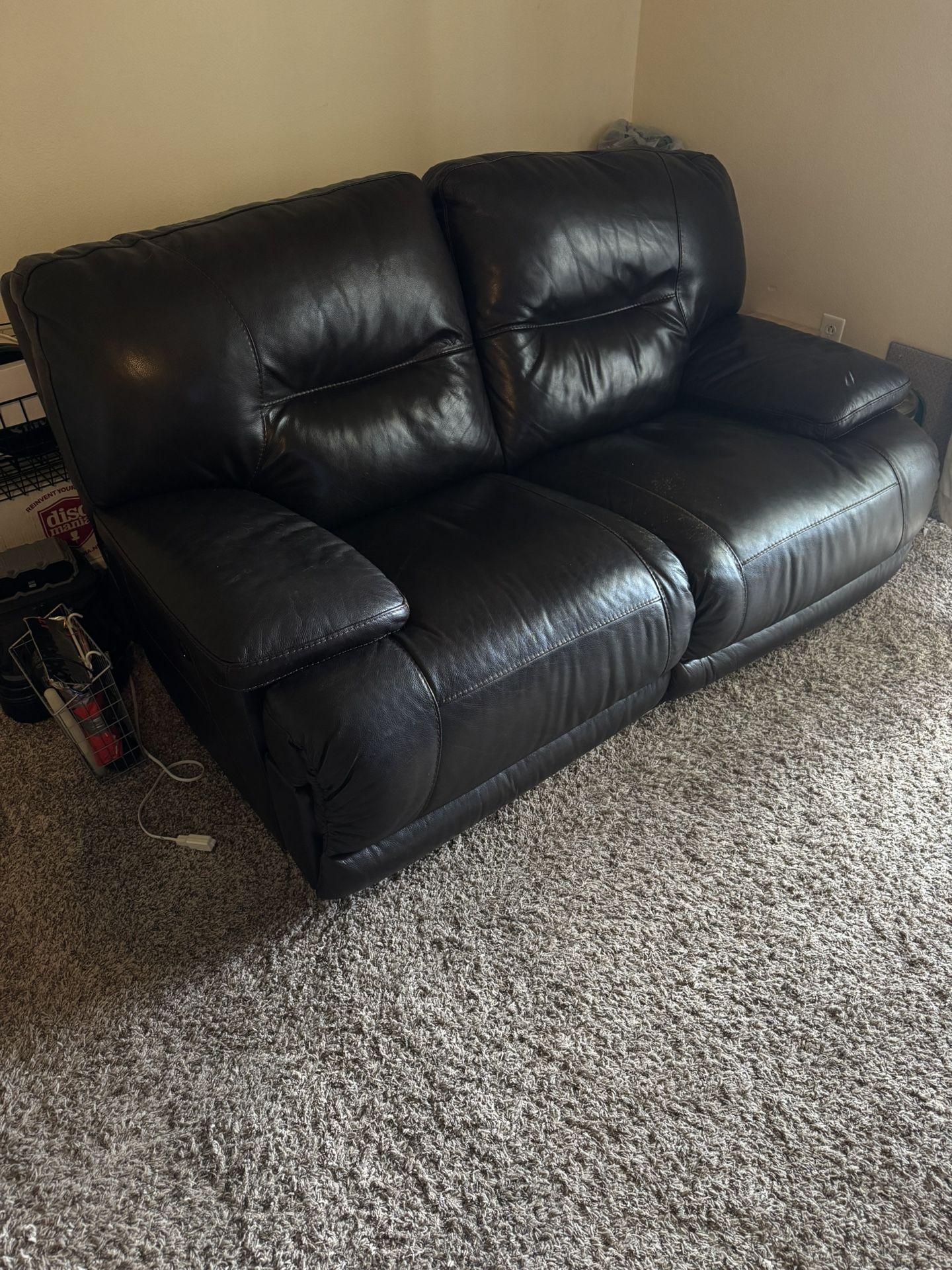 Brown Two Seater Recliner Electric