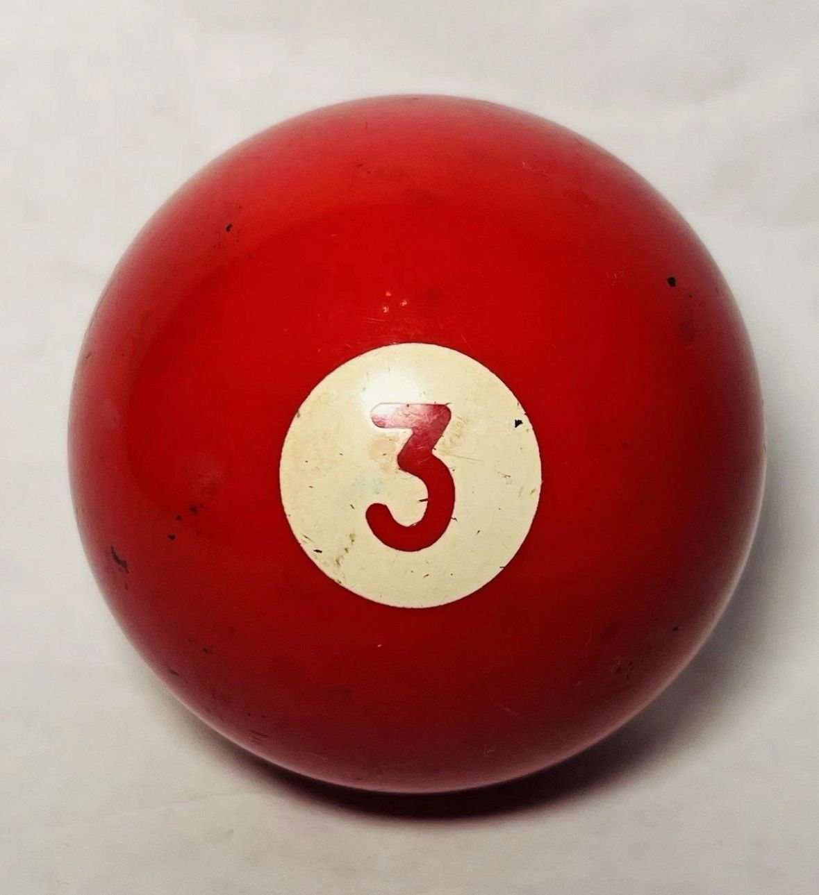 Vintage Felson Red #3 ball Billards Distressed look Collectors Replacement