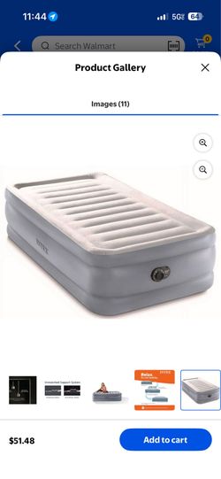 Intex 20" Twin Dura-Beam Deluxe Raised Air Bed Mattress with Built-in Pump
