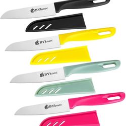 8-Piece Paring Knife Set (4 Peeling Knives & 4 Sheaths) – Ultra Sharp German Steel, Ergonomic Handle – Shipping Only, Ships Directly