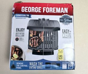George Foreman - GRECV075B - 5-Serving Submersible Grill - Black Plates