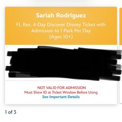 Disney Ticket 