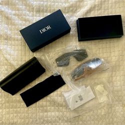 Diorxtrem MU Gray Mask Sunglasses with Interchangeable Lenses