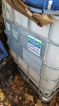 250 gallon recycled water tank