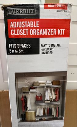 Everbilt — 5 ft. - 8 ft. Heavy Duty Closet Organizer Kit
