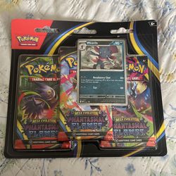 Pokémon Mega Evolution Phantasmal Flames 3 Pack Blister NEW!! FACTORY SEALED