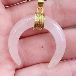 Rose Quartz Crescent Moon 