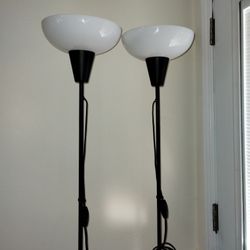Set of 2 IKEA Tall Floor Lamps — Good Condition 