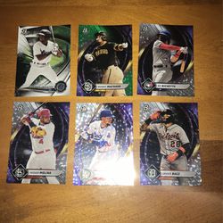 2022 Bowman Platinum Ice Foil board Parallels - Manny Machado (#252/299) - Bo Bichette - Yadier Molina - Jordan Mccants - Mookie Betts - Jo Adell 