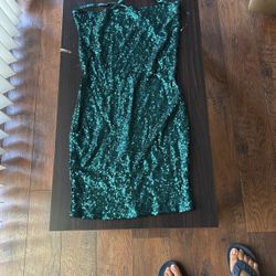 Sequins Dress Emerald Green 