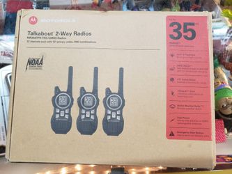Set Of 3 Motorola MR350R Talkabout 2-Way Radios 35m Walkie Talkies & Charger