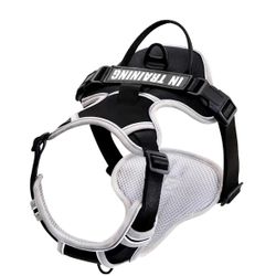 No Pull Dog Harness, Reflective Dog Vest Harness with Front & Back 2 Leash Clips, Oxford Pet Harness Adjustable Soft Padded Dog Vest with Easy Control