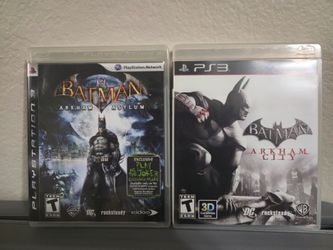 Batman Arkham Asylum and Arkham City PS3 (Complete in Box)
