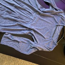 Two  Medium Maternity Blue Tops One Long Sleeve Other Short Sleeve 