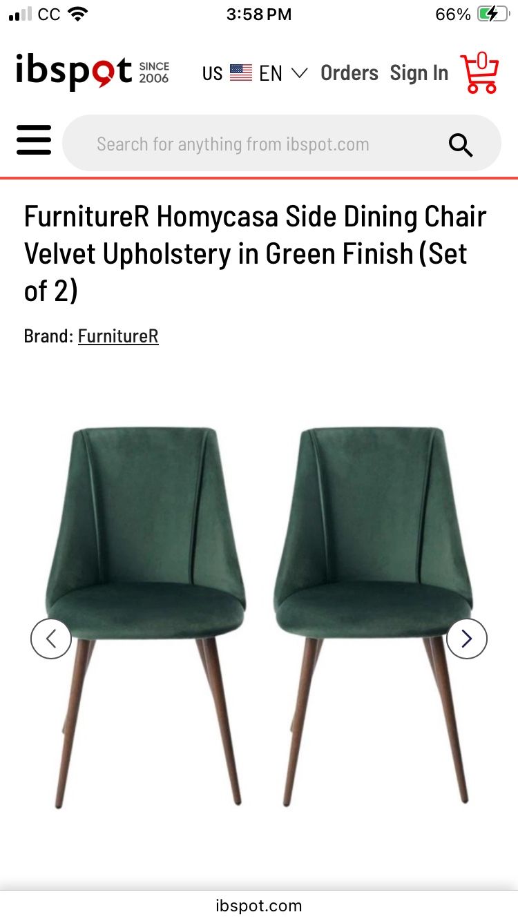 Green Velvet Dining Chairs