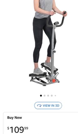 Sunny Health & Fitness Twist Stair Stepper Machine with Handlebar, Low Impact Stepper, Compact & Space Saving for Home Workouts SF-S020027