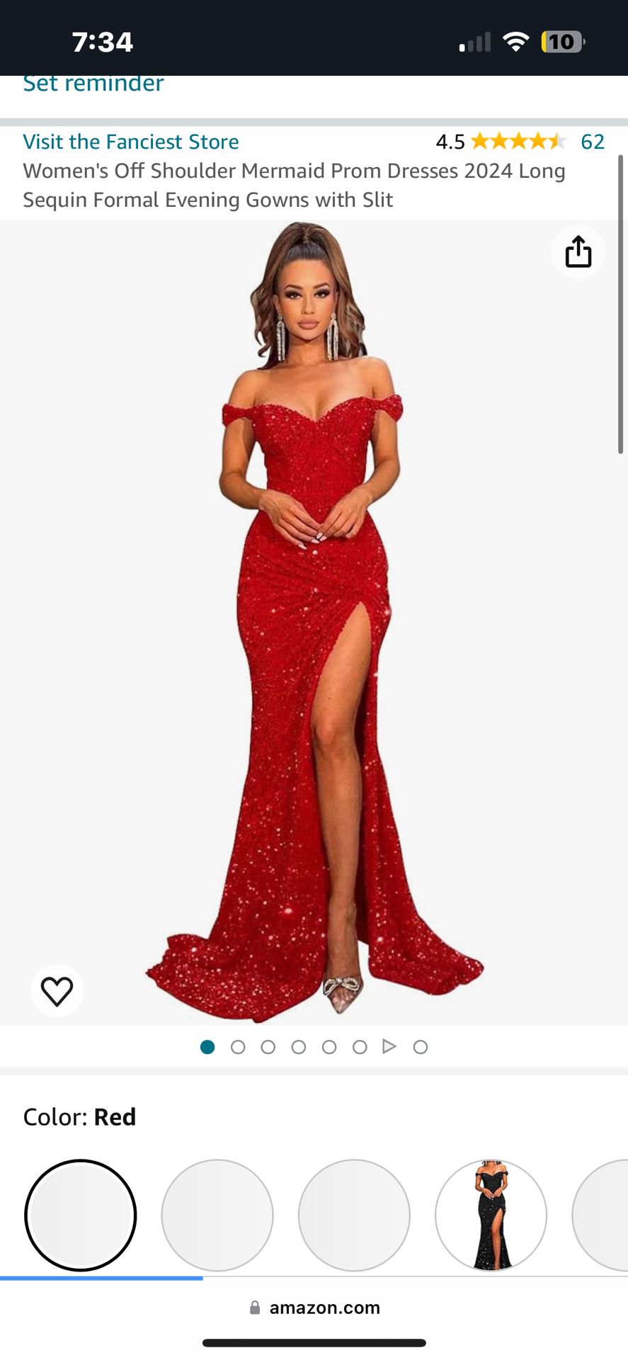 red dress prom 