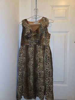New Feeling Leopard Print Ruffle Dress