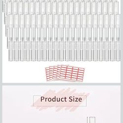100 Pieces 3 ml Empty Cuticle Oil Pen, Empty Nail Oil Pen, Transparent Twist Pens with Brush Tip, Cosmetic Lip Gloss Containers Eyelash Growth Liquid 