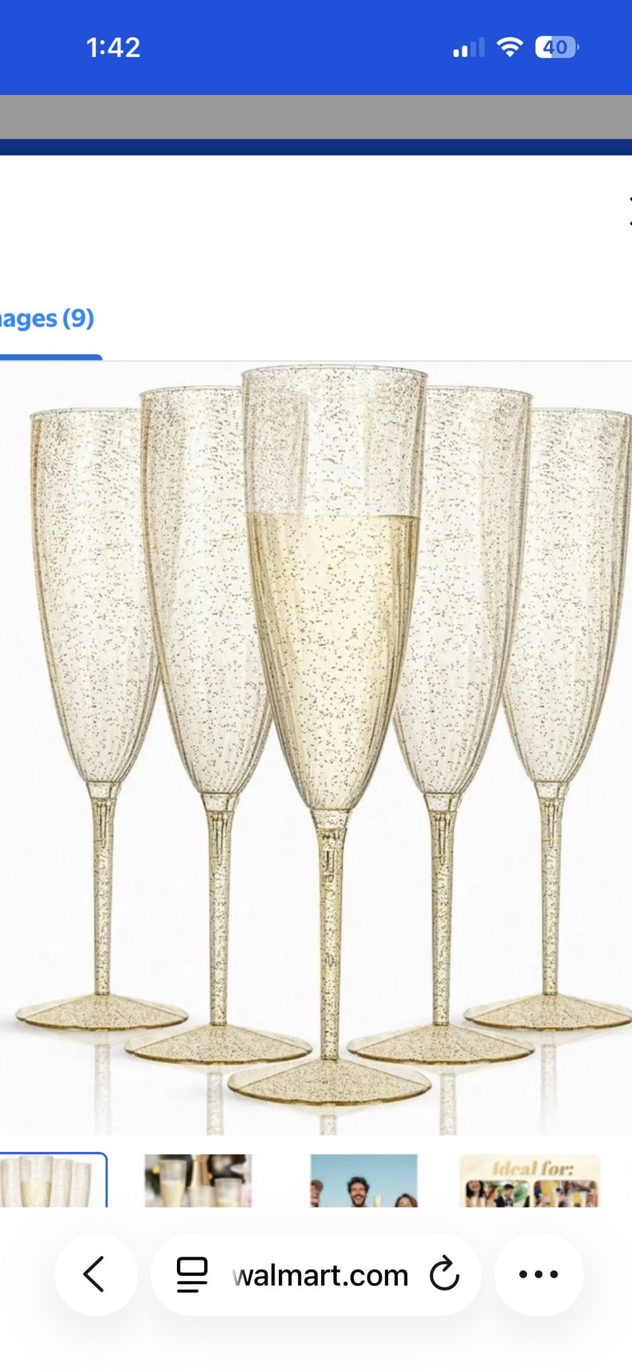 Plastic Flute Glasses