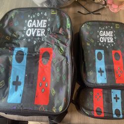 3pcs Boys Backpack With Lunch Box And Pencil Case