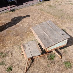 Vintage industrial school chair