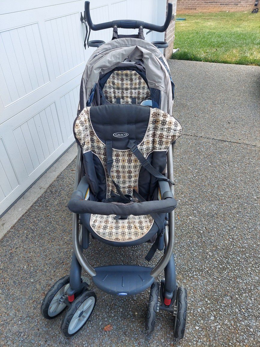 Graco Double Stroller Two Seat Kid Baby 