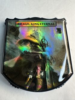 1x FOIL Brago, King Eternal Legendary Relic Token Life Counter Commander MtG