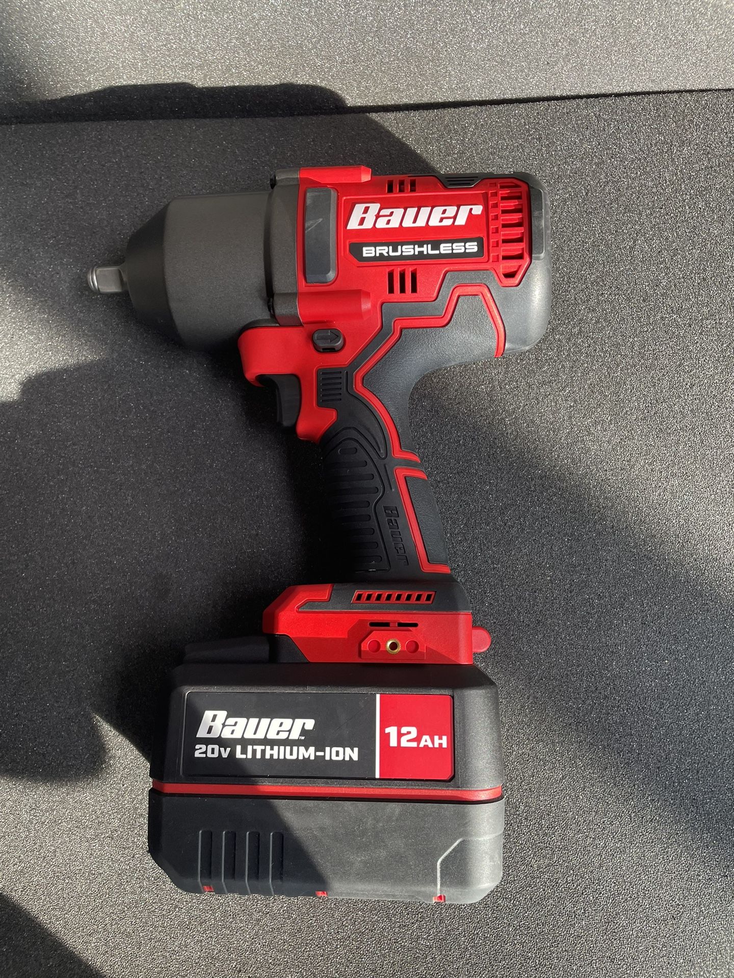 Bauer 1/2” Impact Wrench + 20V 12AH Battery
