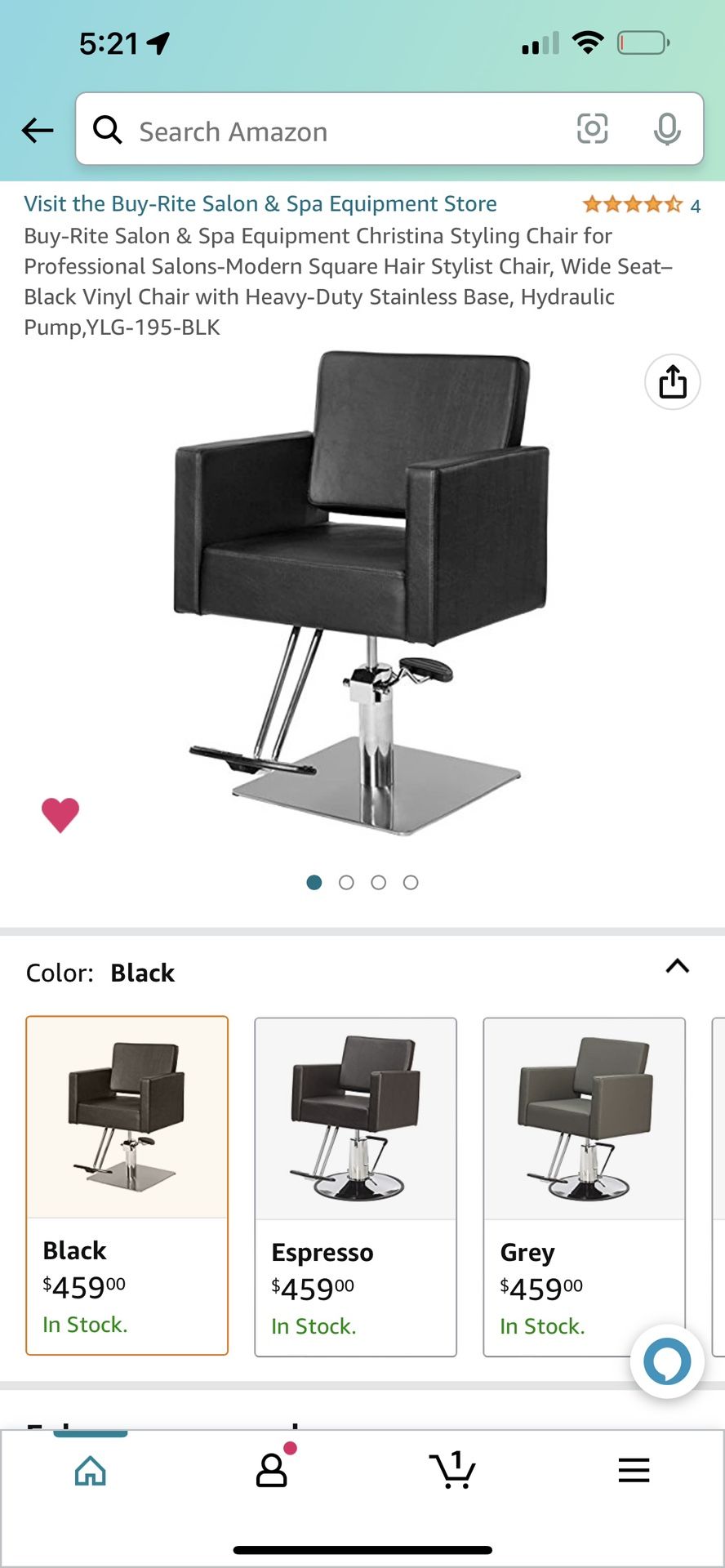 Buy-Rite Salon & Spa Equipment Christina Styling Chair