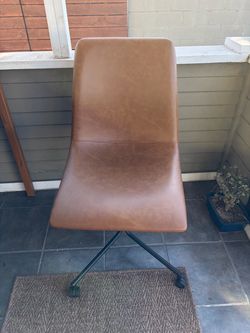 Target Brown Faux Leather Office Chair