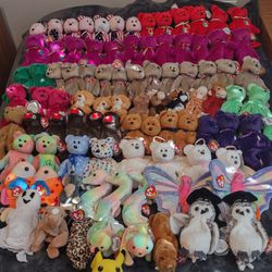 Lot Of 100 Beanie Babies 1998