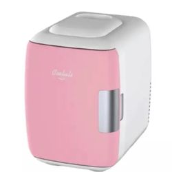 Cooluli Portable 6-Can Pink Mini Fridge 