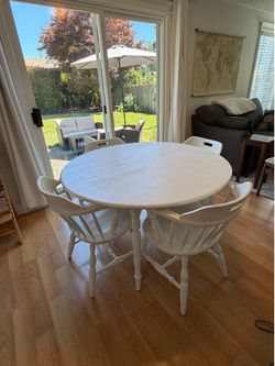 Wood table and 4 wood chairs