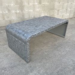 Industrial Waterfall Metal Coffee Table 