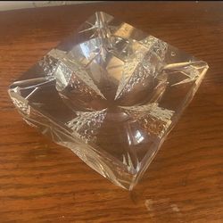 Clear Square Crystal Ashtray