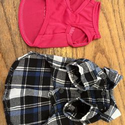Doggy Plaid Sweater & Pink Sparkly Princess Tank Top 