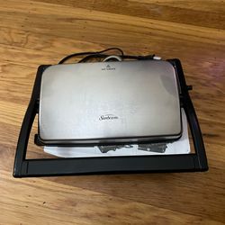 Sunbeam CKSBPM5020 Electric Grill Griddle 1200W Stainless Steel Non-Stick Silver