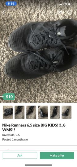 Nike’s 6.5 youth slight hole I top