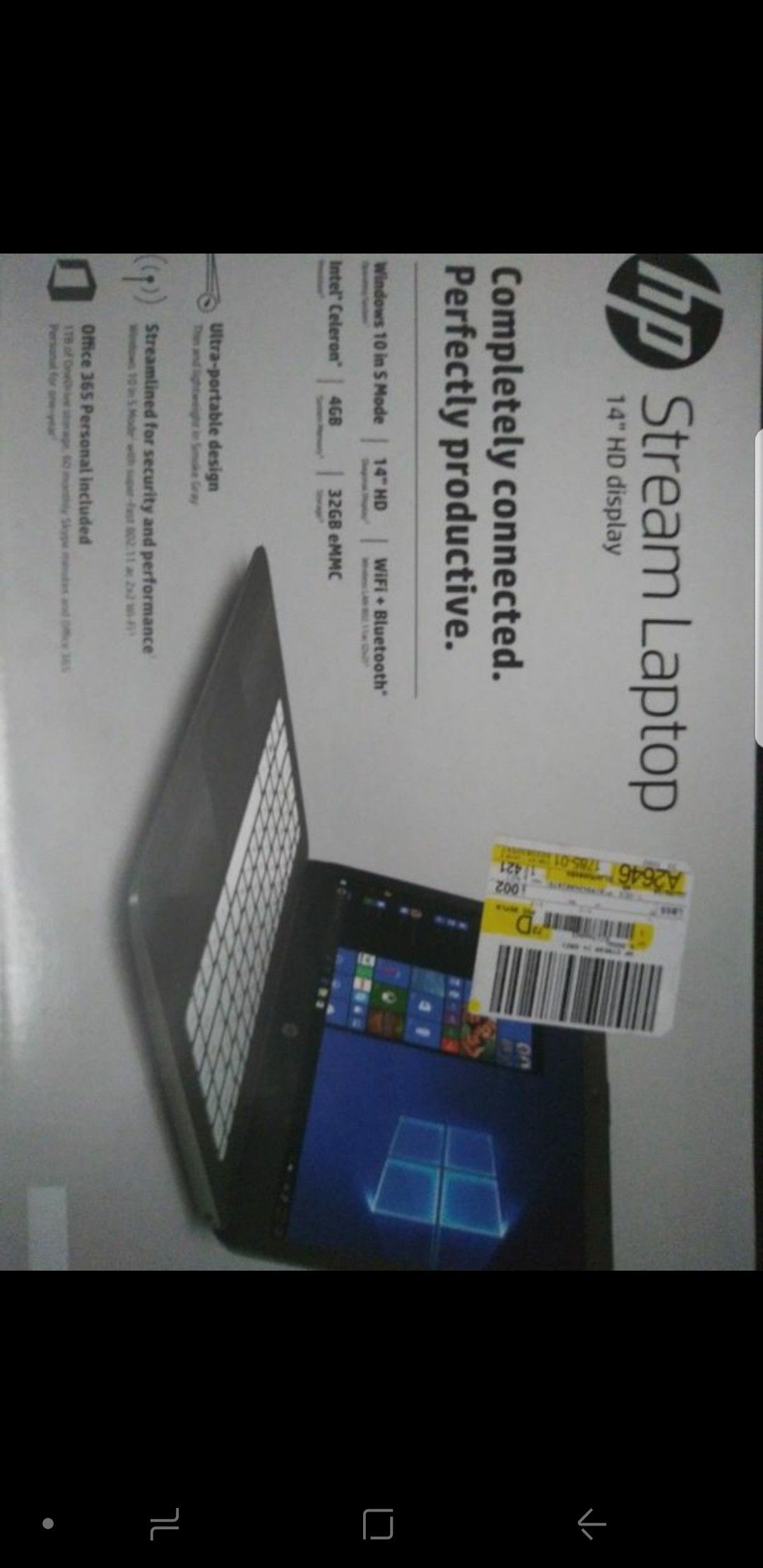 HP laptop, computer. almost new, screen issue