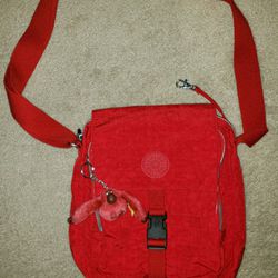 Kipling Red Crossbody Bag with Red monkey