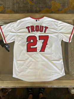 Mike Trout Jersey NEW Mens XL White Los Angeles Angels for Sale in