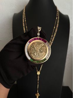 14kt Solid Gold Coin+Bezel / Moneda y Colgante Oro Sólido de 14kt