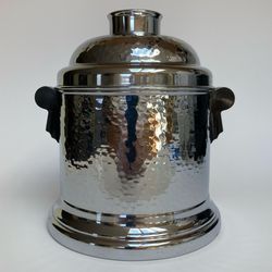 Robbins Company “Bostonian” Art Deco Hammered Chrome Humidor