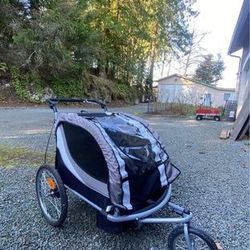 Double Stroller Bike Tráiler 