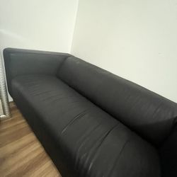 Black Leather Couch $100