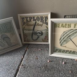 Pottery Barn Beach Signs. Set Of 3
