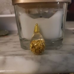 24k Gold Flake Floating Pendant 