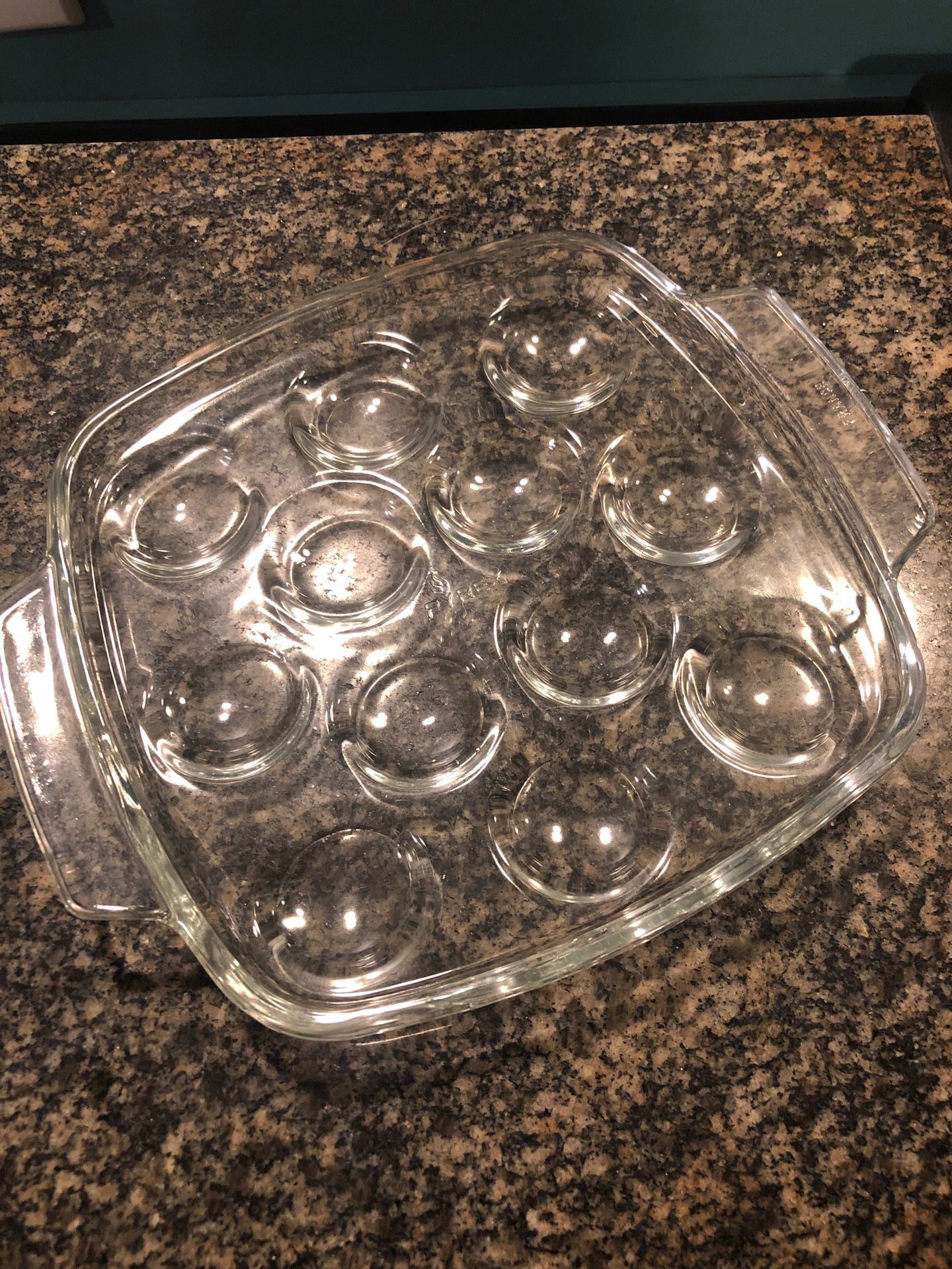 VINTAGE French Pyrex Escargot tray. (Snail plate)